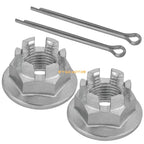 Set of 2 Axle Castle Nuts for Honda (90305-369-000, 90305-HA7-670, 90305-HM5-A80)