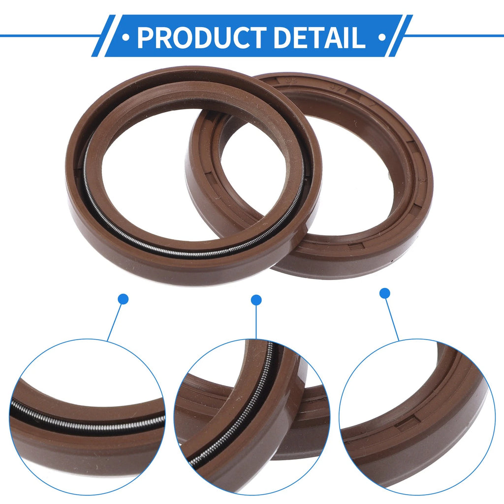 2X Oil Seal Rotary Shaft Seal for Various Models (36x47x7mm) FKM Rubber
