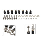 8PCS Headlight Bucket Nacelle Kit for Harley (Stainless Steel & Rubber)