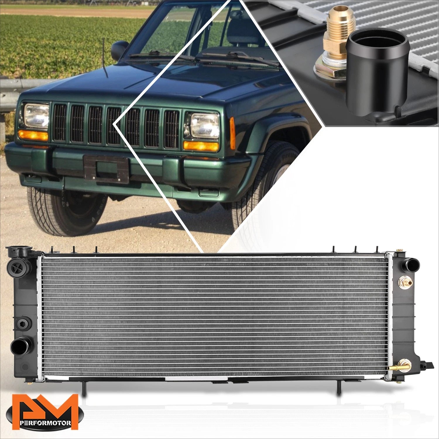 Aluminum Core Cooling Radiator for Jeep Cherokee 4.0L (1991–2001) DPI-2340