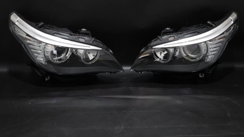 Halogen Headlight Assembly Set for BMW 528i (2008–2010) Right + Left Side