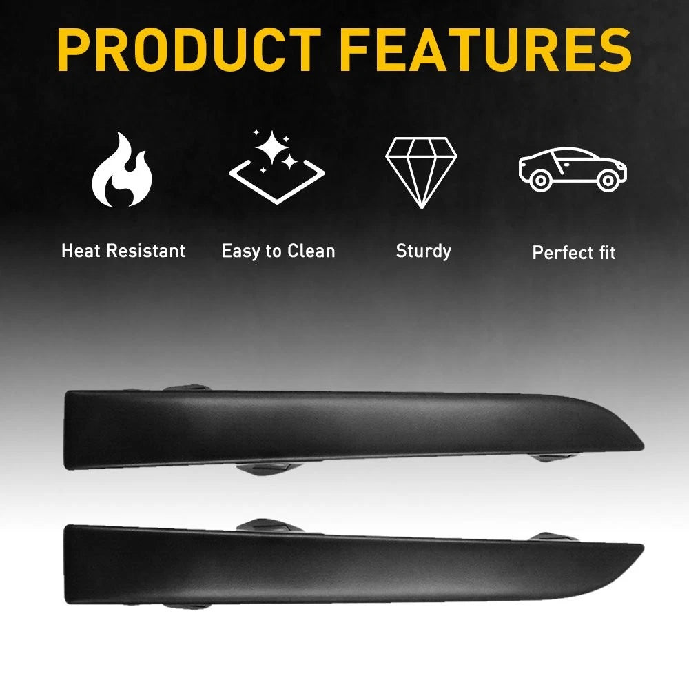2X Front Bumper Grille Headlight Filler Trim Panels for Toyota Tacoma (2001–2004)