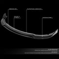 4Pc Front Bumper Lip Spoiler Splitter Body Kit for Dodge Charger SRT (2015–2020)