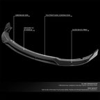 4Pc Front Bumper Lip Spoiler Splitter Body Kit for Dodge Charger SRT (2015–2020)
