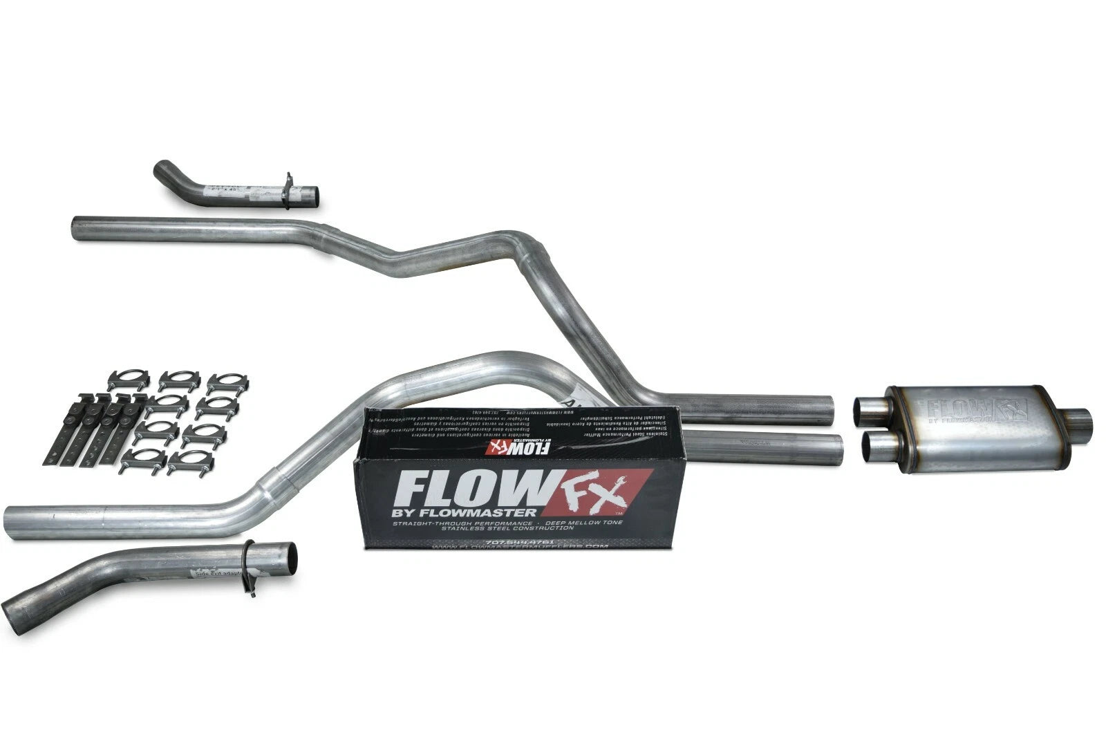 2.5" Dual Exhaust Kit for Ford F150 (2015–2020) Flowmaster Flow FX Corner Exit