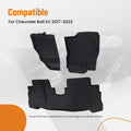 Custom Black Floor Mats for Chevrolet Bolt EV (2017–2023) Waterproof TPE
