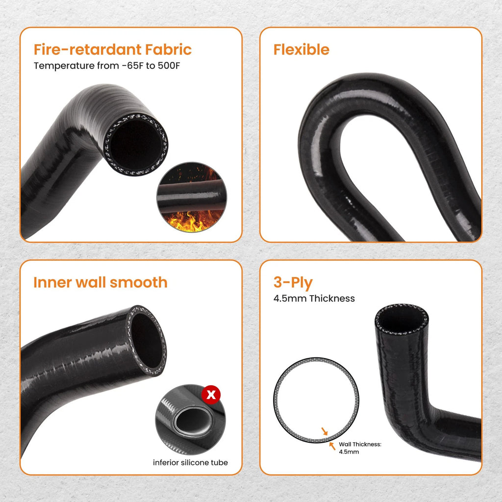 Silicone Radiator Coolant Pipe Kit for Honda Civic D15 D16 (1992–2000) 245 PSI