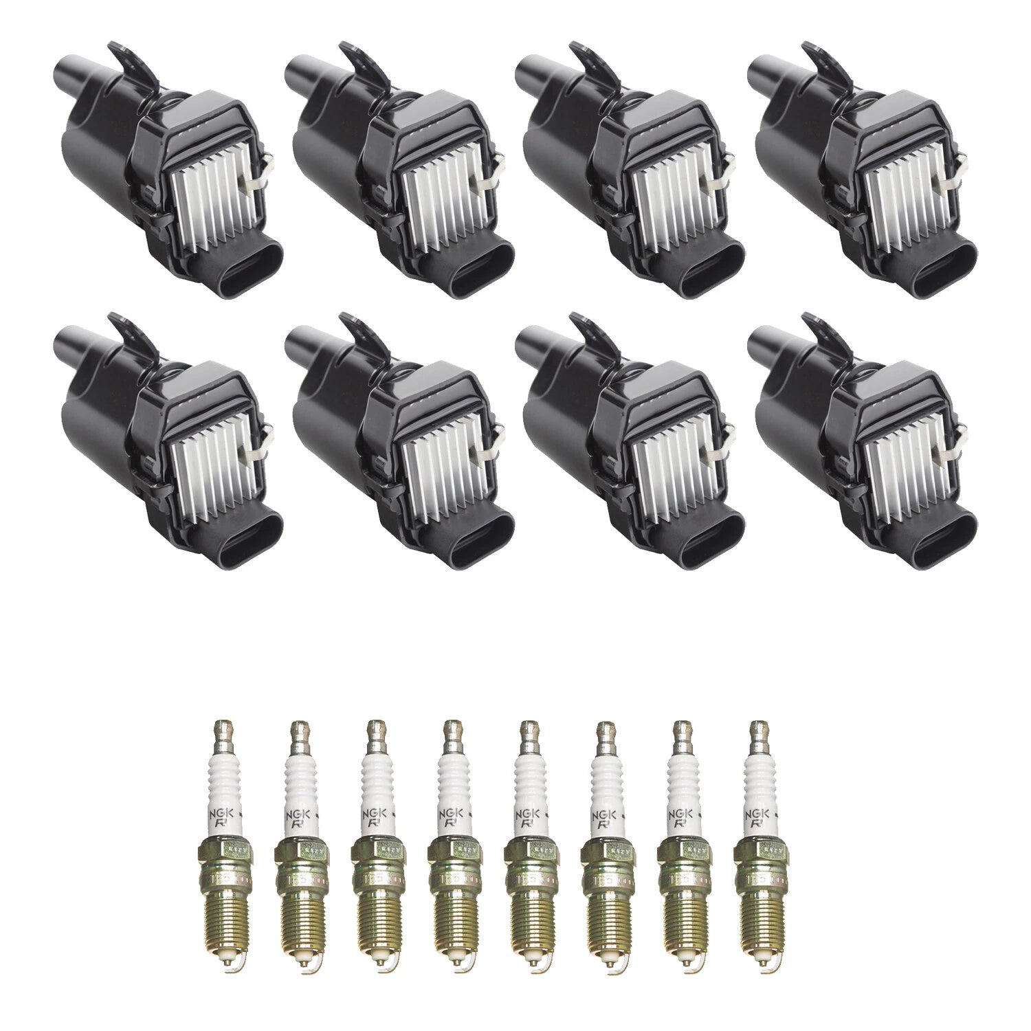 Set of 8 Ignition Coils & NGK Spark Plugs for Silverado 1500 V8 (2007–2013)