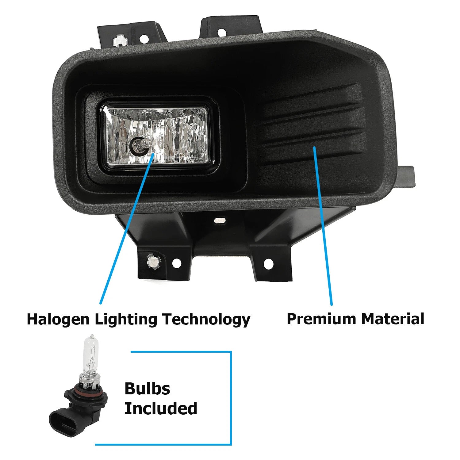 Clear Fog Light Lamp for Ford F150 (2018–2020) Right Passenger Side