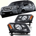 Headlight Assembly for Honda Pilot (2009–2011) Left + Right Halogen