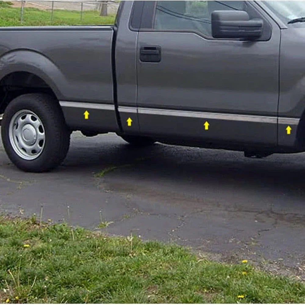 Chrome Molding Insert 1 1/2 Inch Without Flares for Ford F150 (2009–2014)