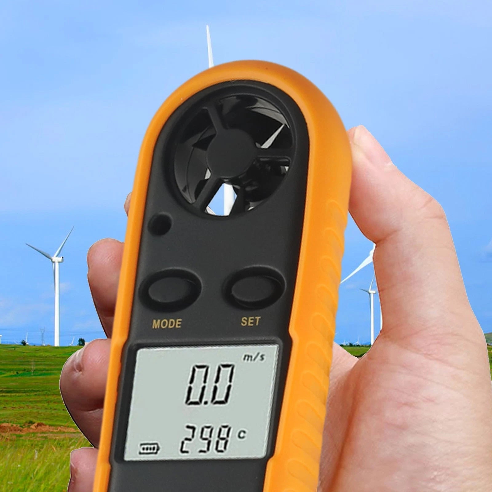 Pocket Anemometer for Comfortable Grip and Easy Operation