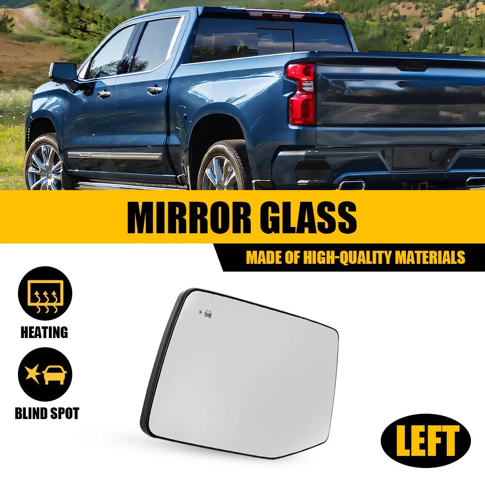 Power Heated Mirror Glass for GMC Sierra Silverado 1500 (2019–2024)