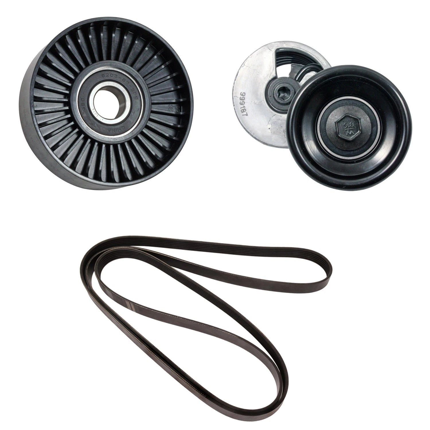Drive Belt Idler Pulley Tensioner Kit for Ford E-150 Econoline (1992–2014)