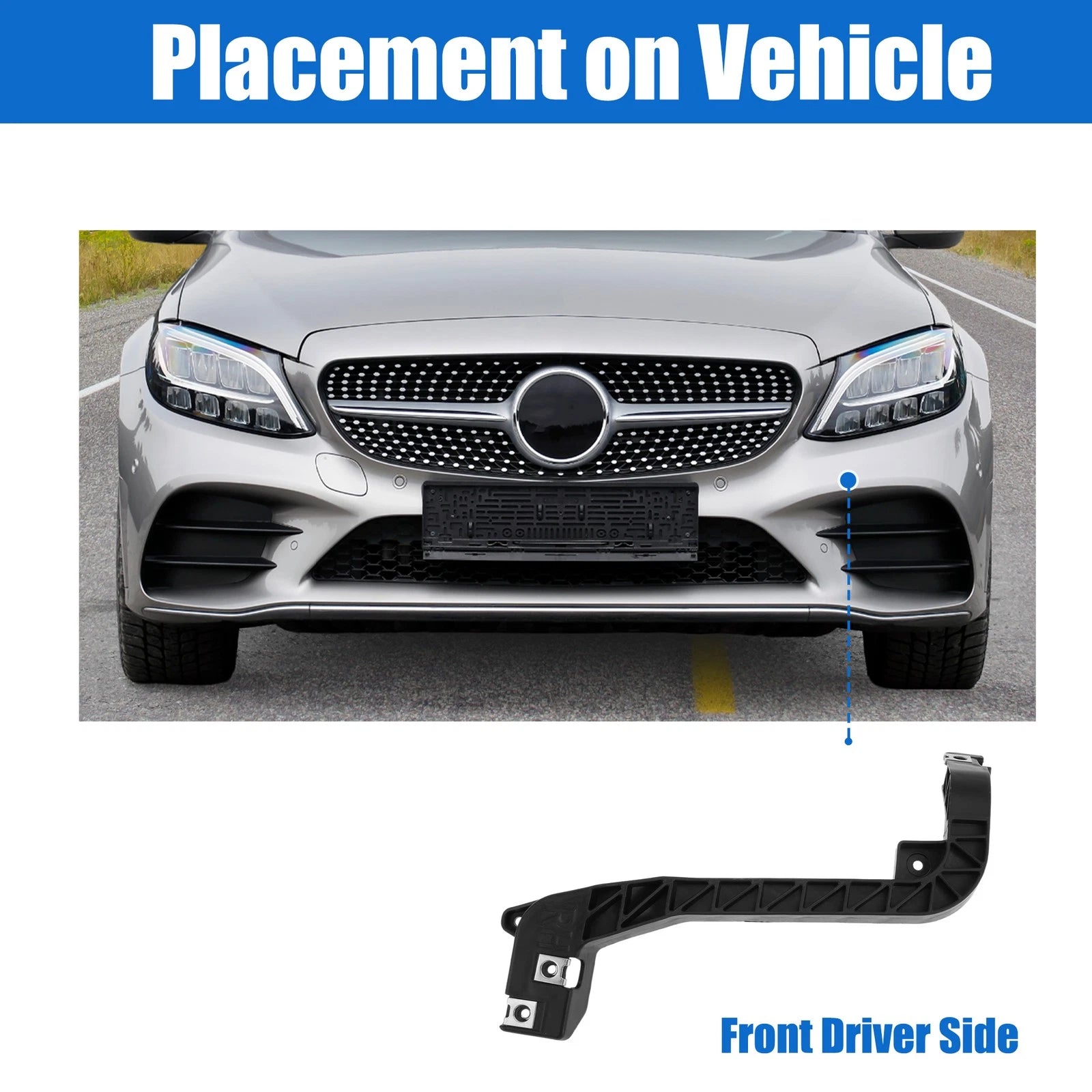 Front Right Upper Bumper Cover Inner Support Bracket for Mercedes-Benz GLE350 (2016–2023)