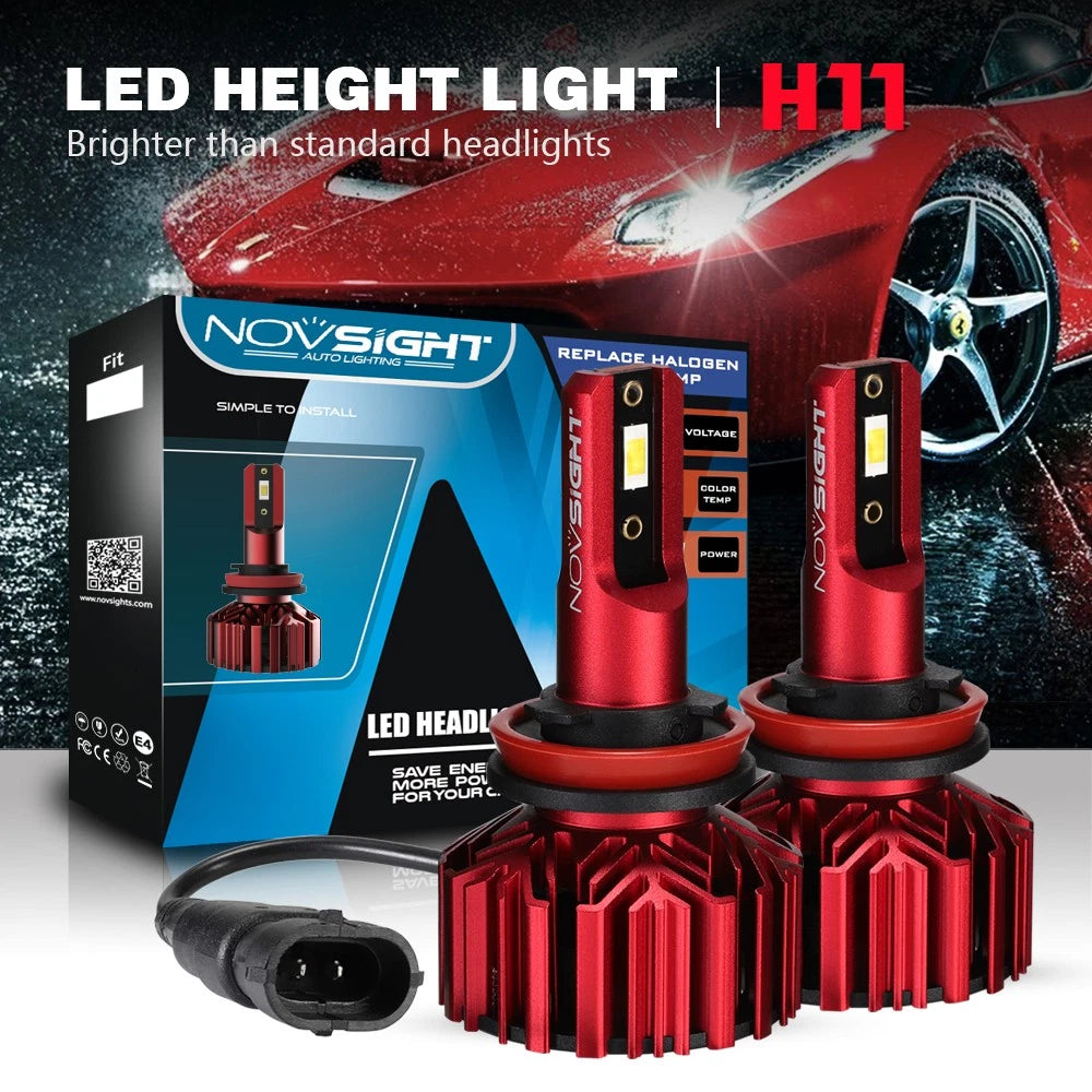 2X H11 H8 H9 LED Headlight Bulbs 60W 10000LM 6000K for Car Lamp