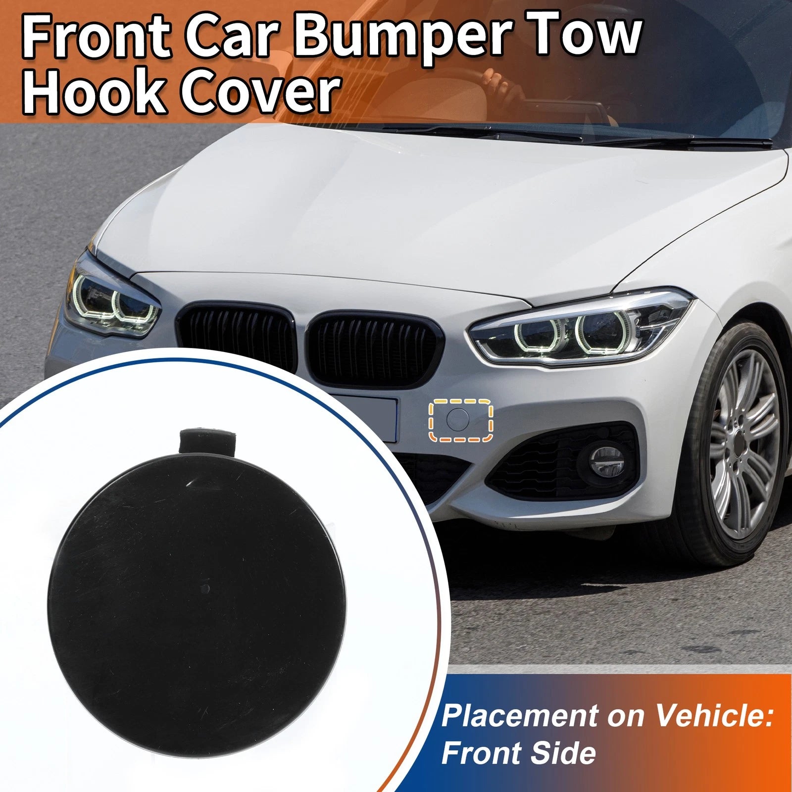 Tow Hook Cover for BMW 1 Series F20 (2012–2019) No. 51118064578 Unpainted