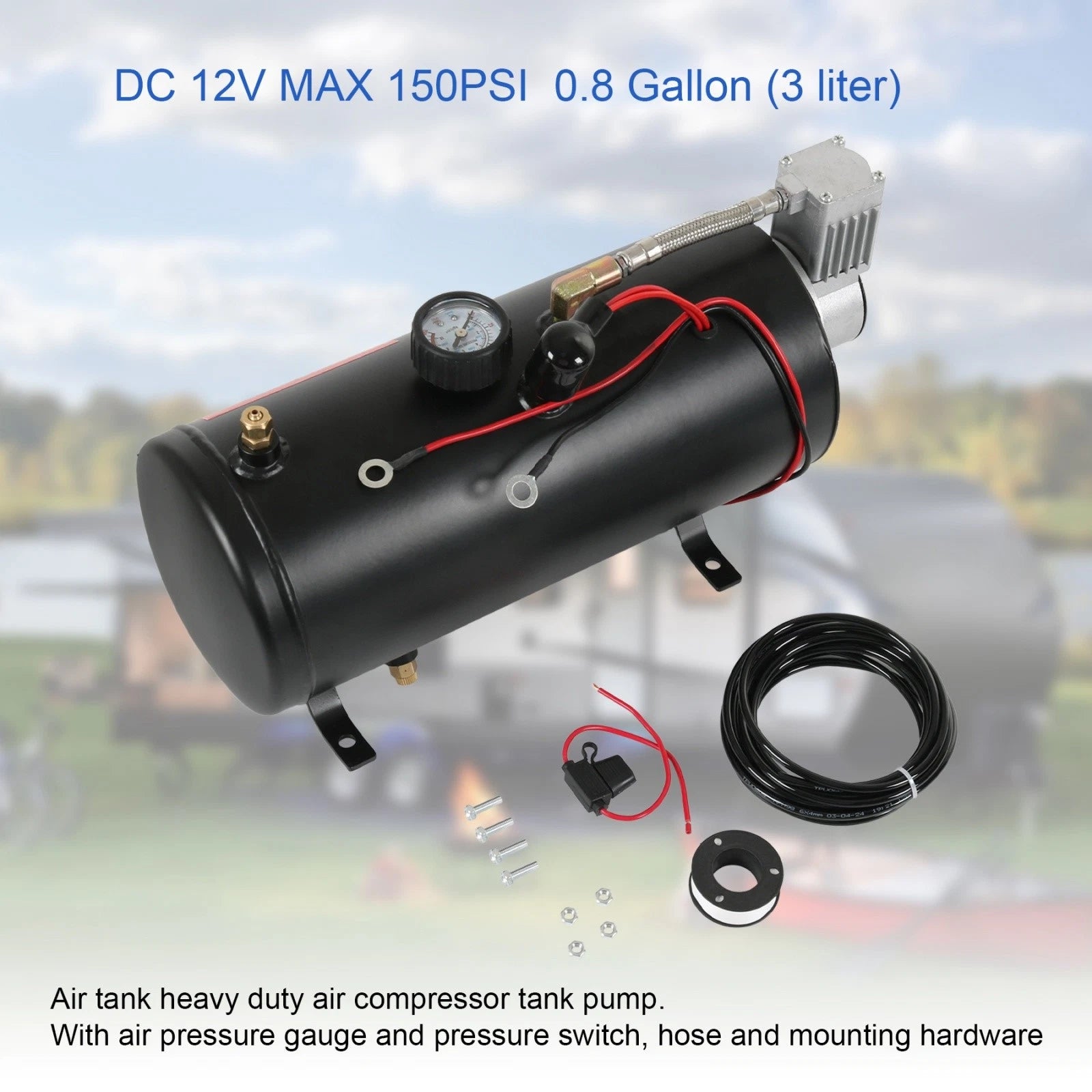 12V Air Compressor with 3L Tank for Truck Pickup