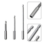 3PC Screw Bit Extension Rods for Quick Change (14 Inch, 75mm, 100mm, 150mm)