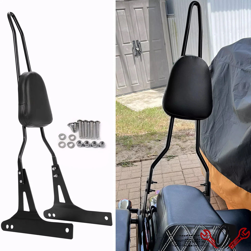 Black Passenger Backrest Sissy Bar for Harley Dyna Low Rider (2006–2017)