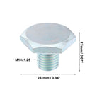 2X M10x1.25 Engine Oil Drain Plug Screw w/ Seal Ring for Ford 