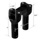4" Handlebar Riser Clamp Kit for Harley Softail Dyna (1991–2023)