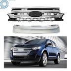 Front Upper Grille Mounting & Trim Molding for Ford Edge (2011–2014) Chrome Black