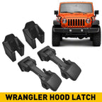 2X Front Locking Hood Catch Latch Kit for Jeep JK Wrangler (2007–2018)