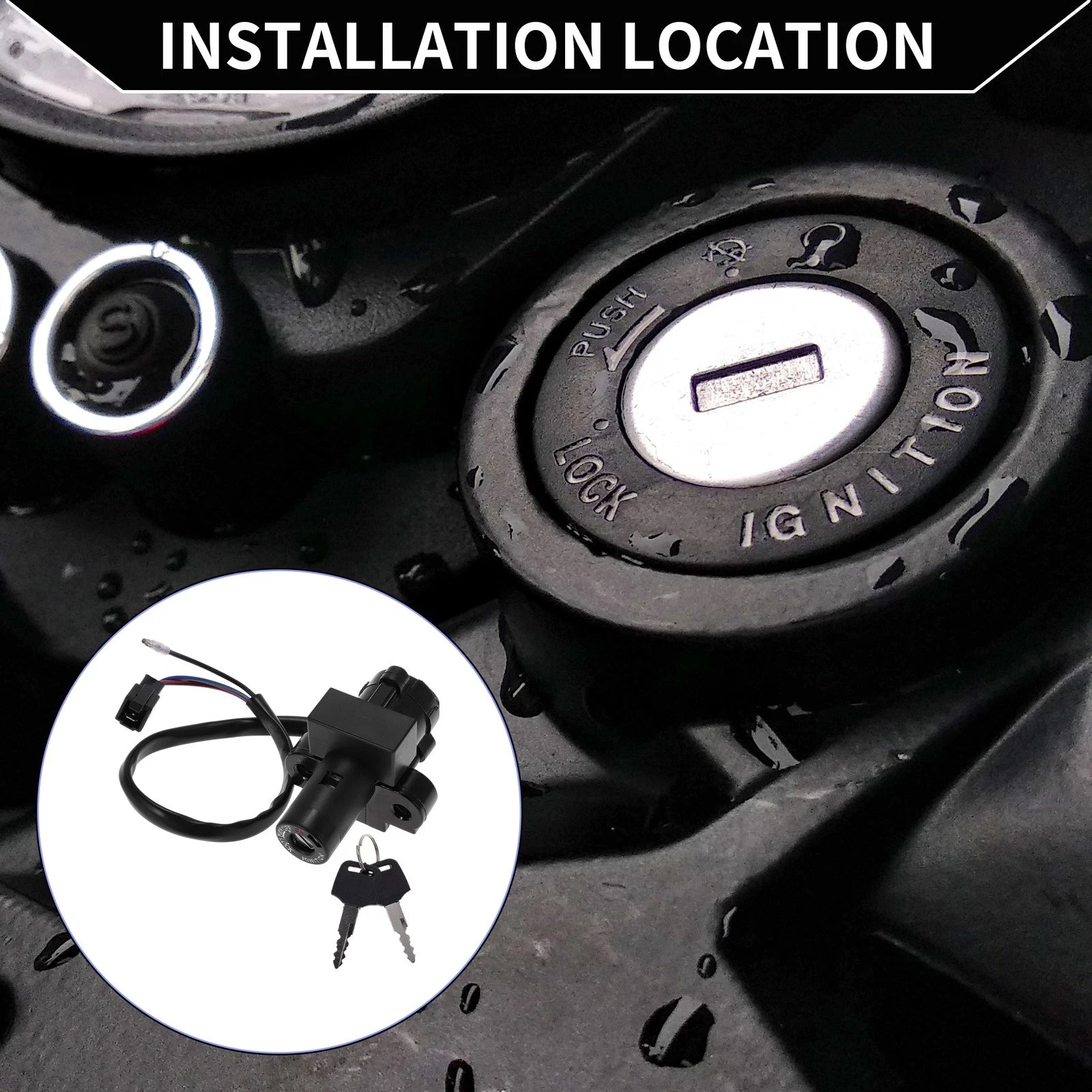 Ignition Key Switch for Honda CBR250 MC19 MC22 (1988–1994) Set of 1