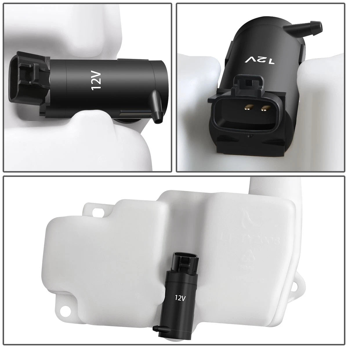 Windshield Washer Fluid Reservoir Tank Bottle w/Cap+Pump for Toyota Tercel (1995–1999)