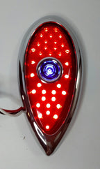 Flush Mount LED Tail Lights Pair with Chrome Bezel for Ford Style (1938–1939)