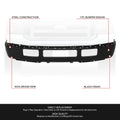 Front Bumper Face Bar for Ford F-250/F-350 SD (2005–2007) w/o Fender Flare Holes Black