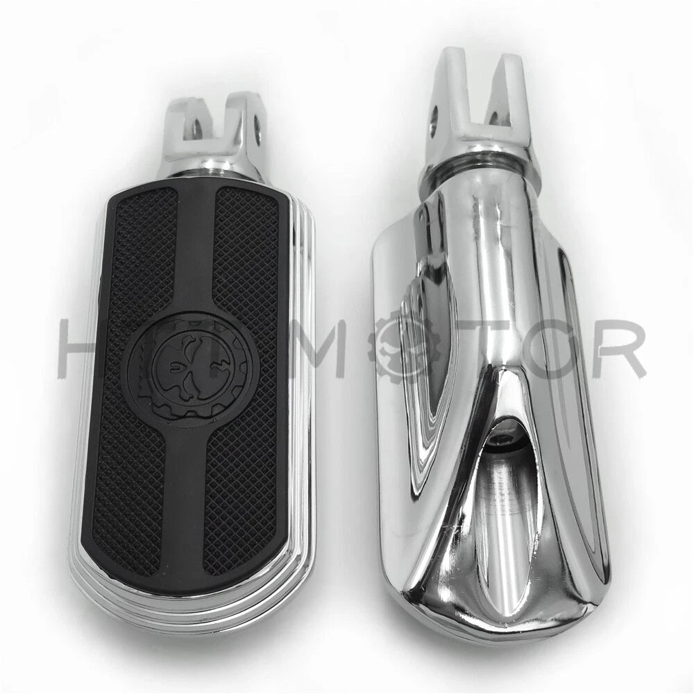 Chrome Skull Rubber Footpeg for Harley Breakout FXBR/FXBRS (2018–2019)