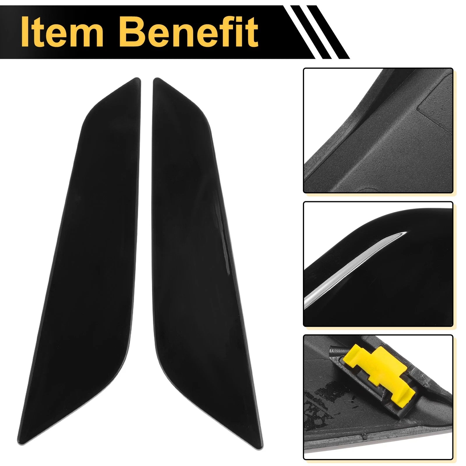 Air Flow Fender Vent Cover Trim for BMW 530e Sedan (2018–2023) Glossy Black 1 Pair