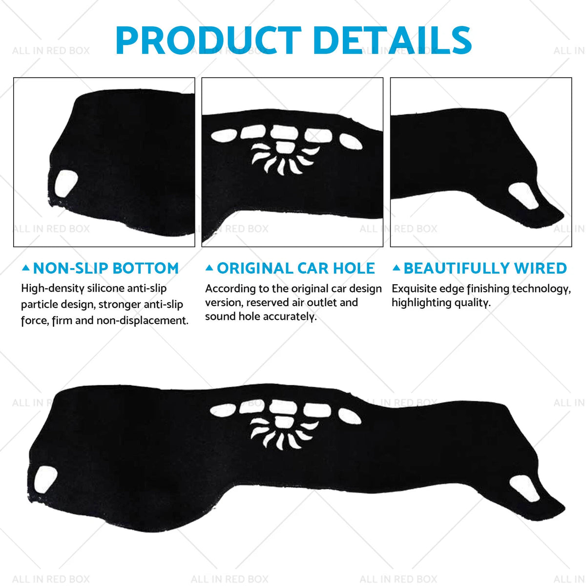 Non-Slip Dash Mat for Chery Tiggo 4 Pro (2024) - Black