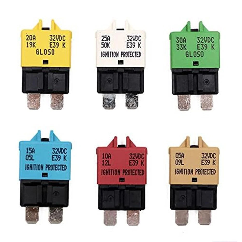 6X Manual Reset Circuit Breaker Set for Trucks & Marine Vehicles