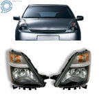 Set of 2 Black Halogen Headlights for Toyota Prius (2006–2009)