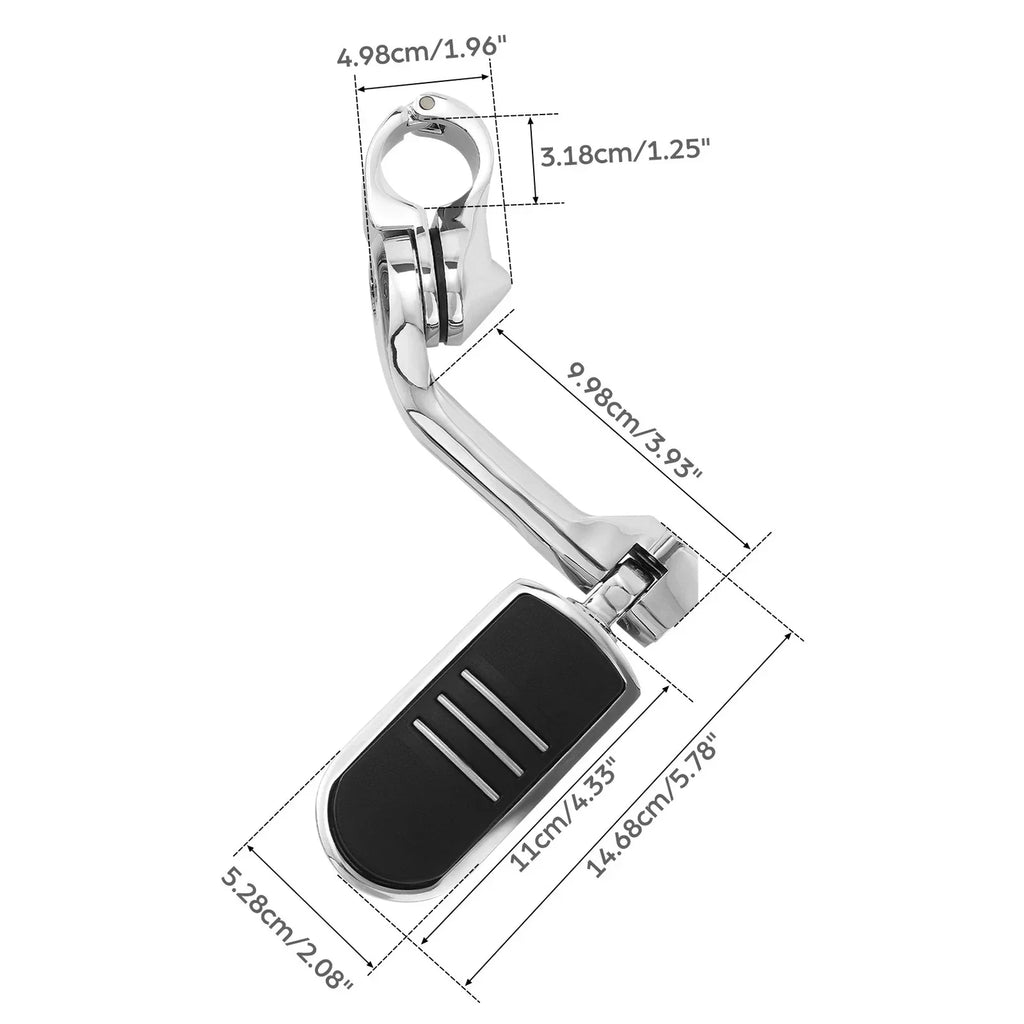 1 x Passenger Footboards & 1 1/4" Footpeg Mounts for Harley Touring (1993-2025)