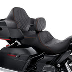 Dual Gel Seat Backrest Pad for Harley Electra Street Glide (2014-2023)