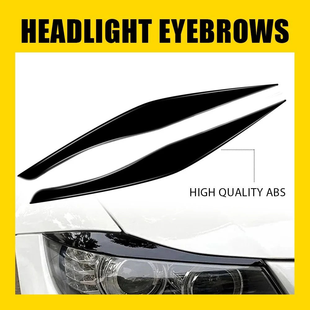 Black Headlight Eyelid Trim for BMW 3 Series E90 E91 (2005–2012)