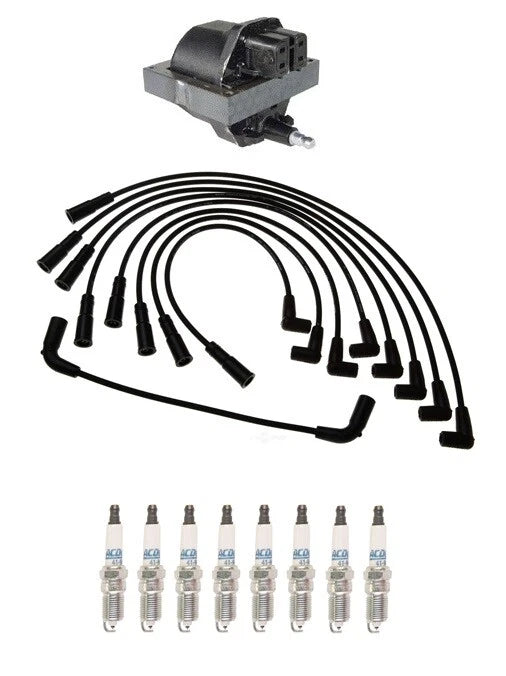 Ignition Wires & Spark Plugs Kit for Chevy W3500 Titmaster (V8)