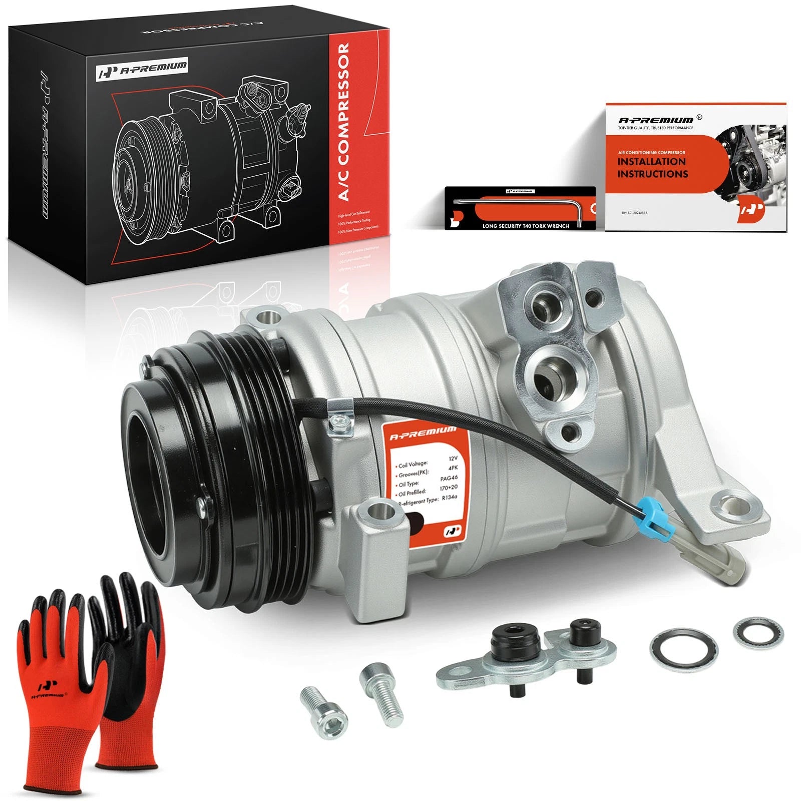 A/C Compressor with Clutch for Chevrolet Tahoe GMC Yukon (2000–2002)