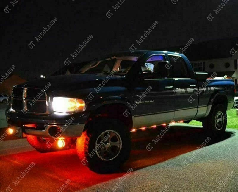 2-Pack Red 12-LED Trailer Side Marker Lights for Commercial Trucks (---)