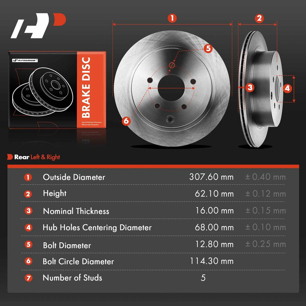Disc Brake Rotors for Nissan Murano Pathfinder