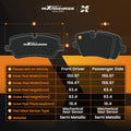 Front Brake Pads Kit for Subaru Forester (2014–2018), Outback (2010–2019) P1078