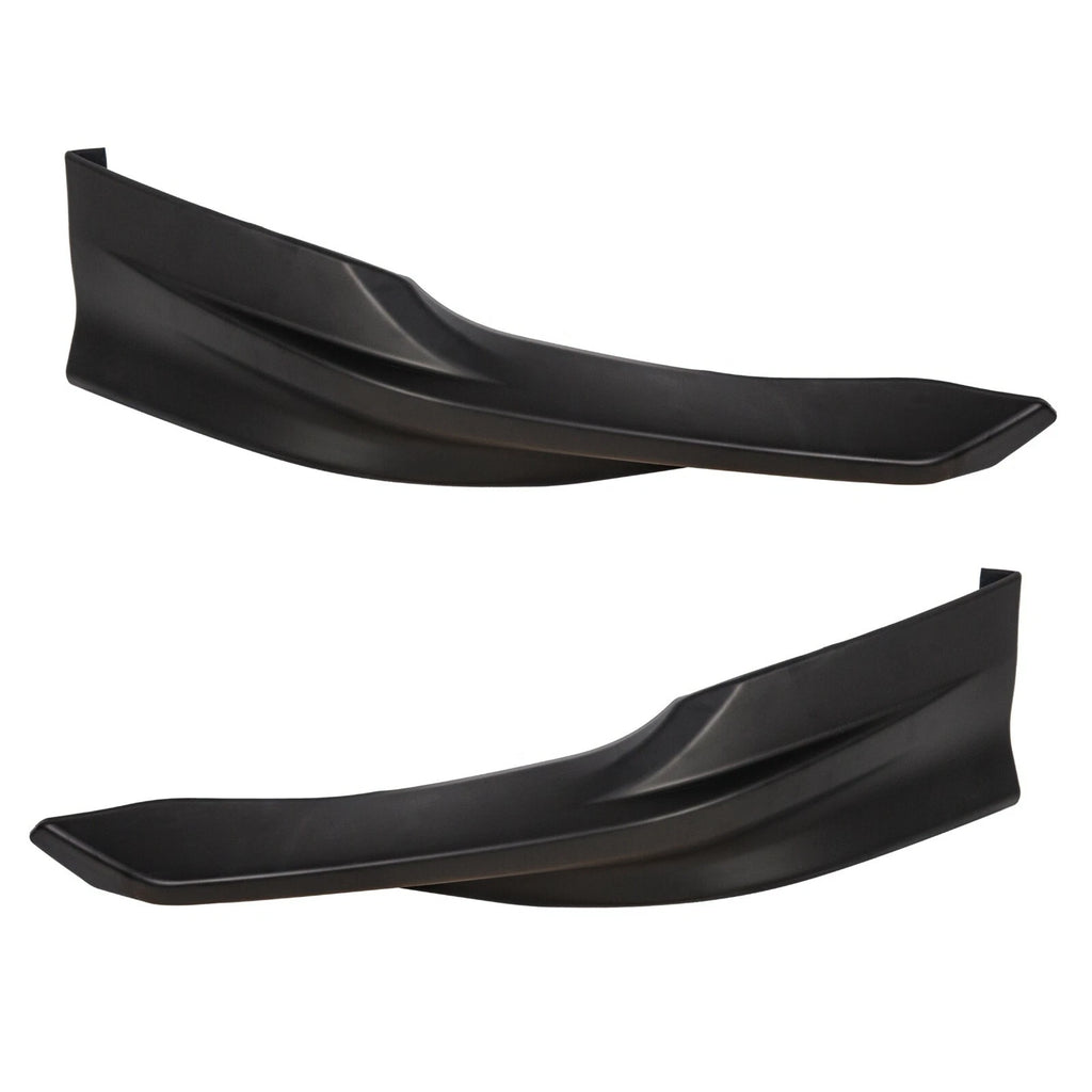 2PC Front Bumper Splitter Lip for Honda Civic Coupe (2014–2015) Black PU HFP Style