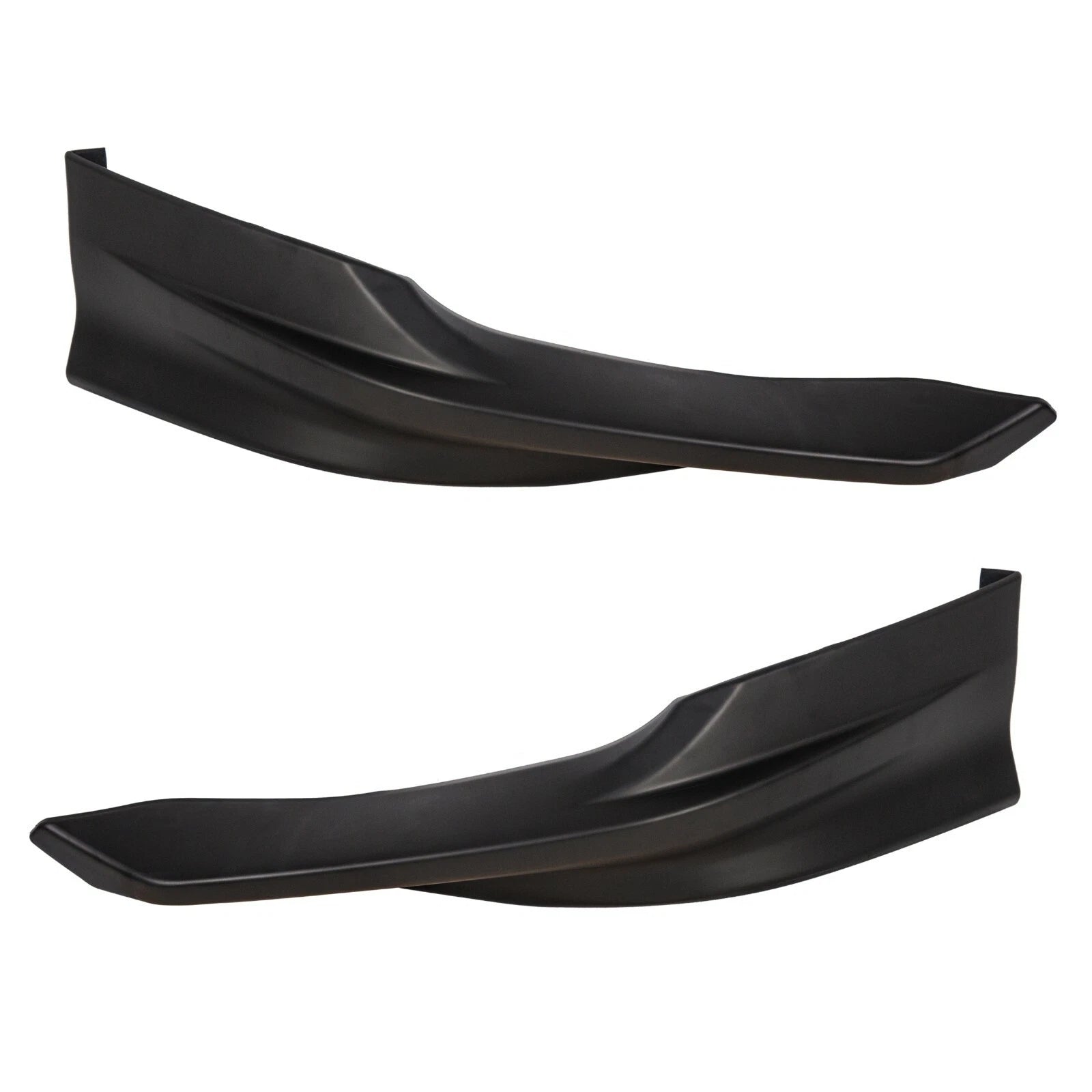 2PC Front Bumper Splitter Lip for Honda Civic Coupe (2014–2015) Black PU HFP Style