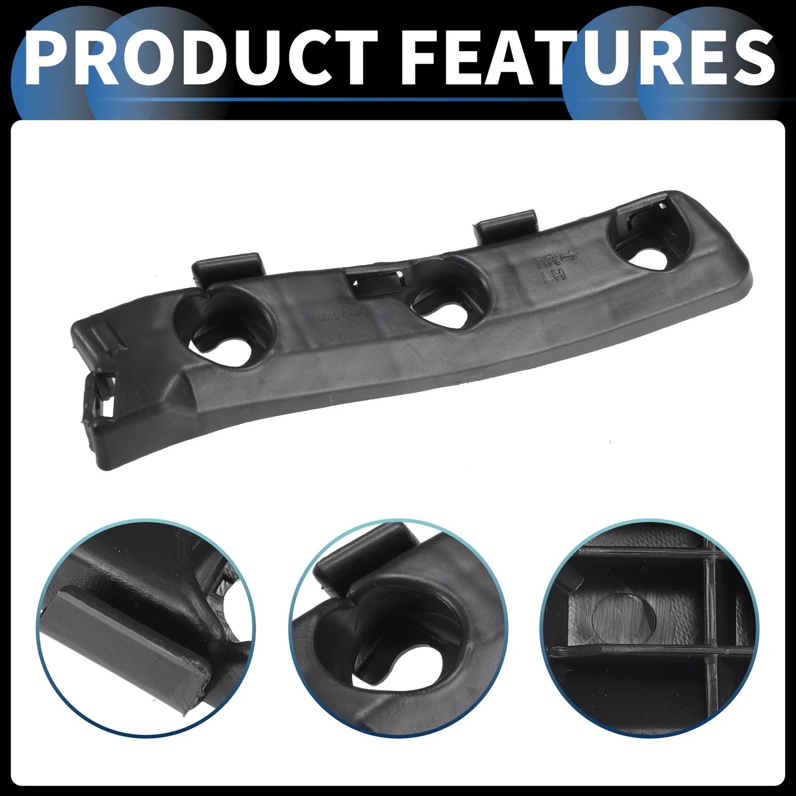 1 Pair Rear Bumper Retainer Bracket No.866131W200 for Kia Rio (2012–2017)