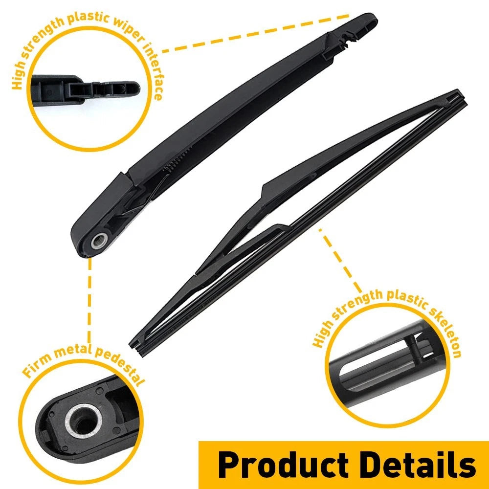 Rear Wiper Arm and Blade for Nissan Rogue (2008–2013) Natural Rubber