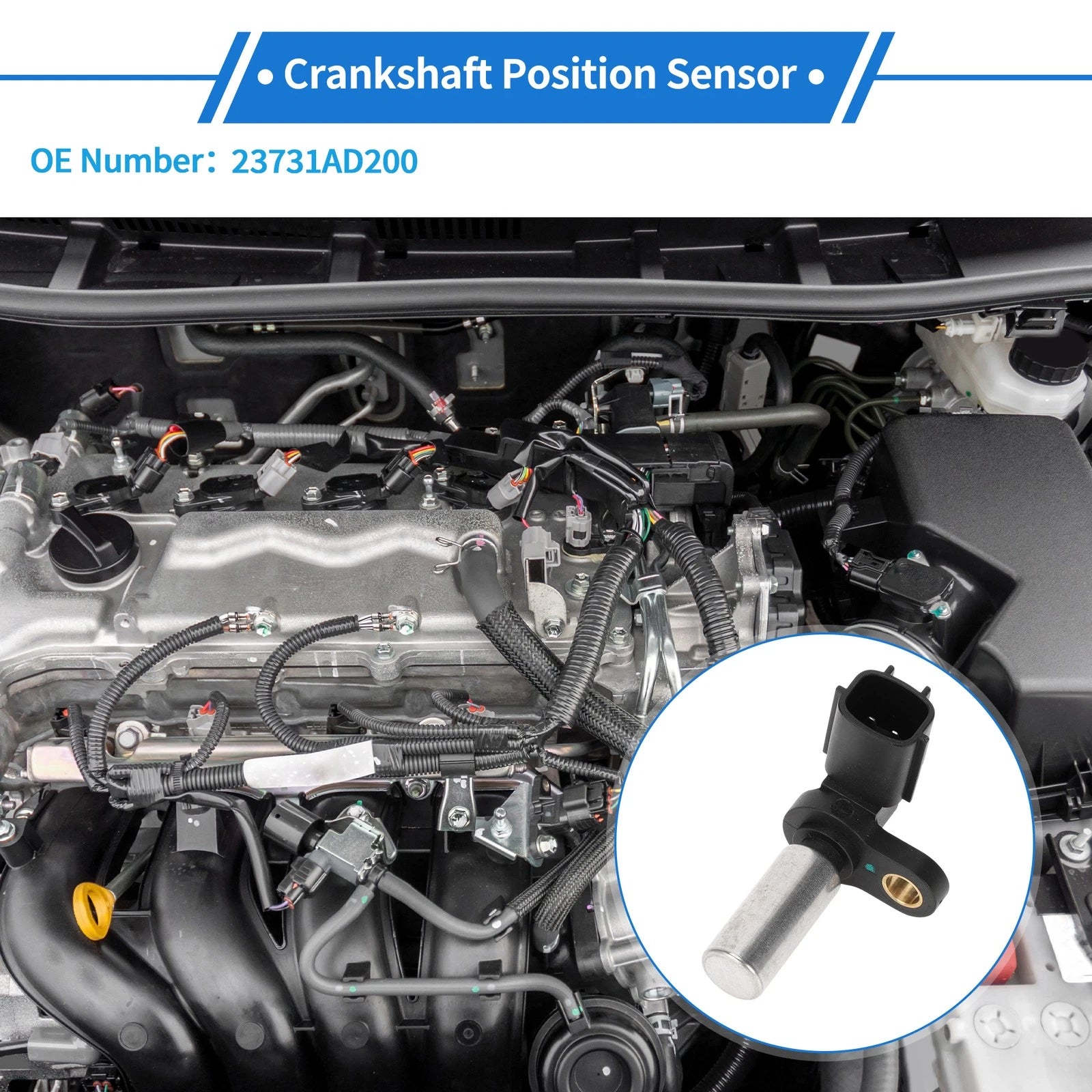 Crankshaft Position Sensor for Nissan Almera Tino 2.2dCi (2003–2006) No. 23731AD200